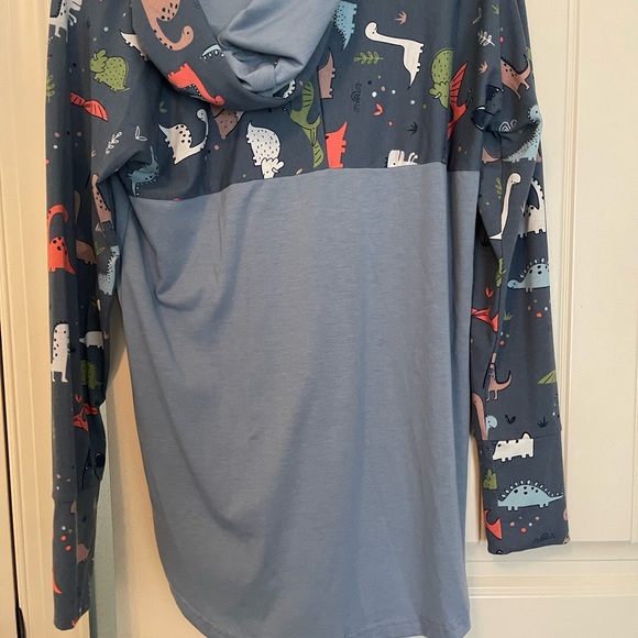 LuLaRoe Dinosaur Hoodie size medium. - Picture 2 of 6